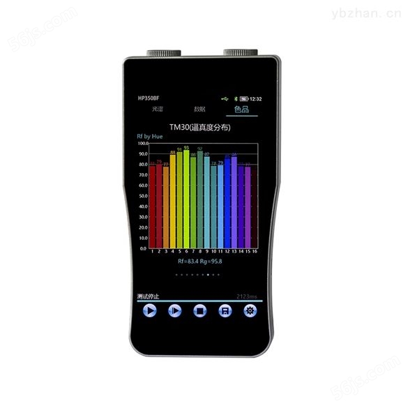 HP350BF光谱照度计触摸屏展示