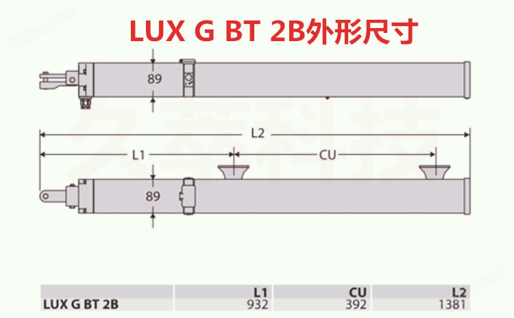 意大利BFT液压直臂式平开门机LUX系列产品尺寸